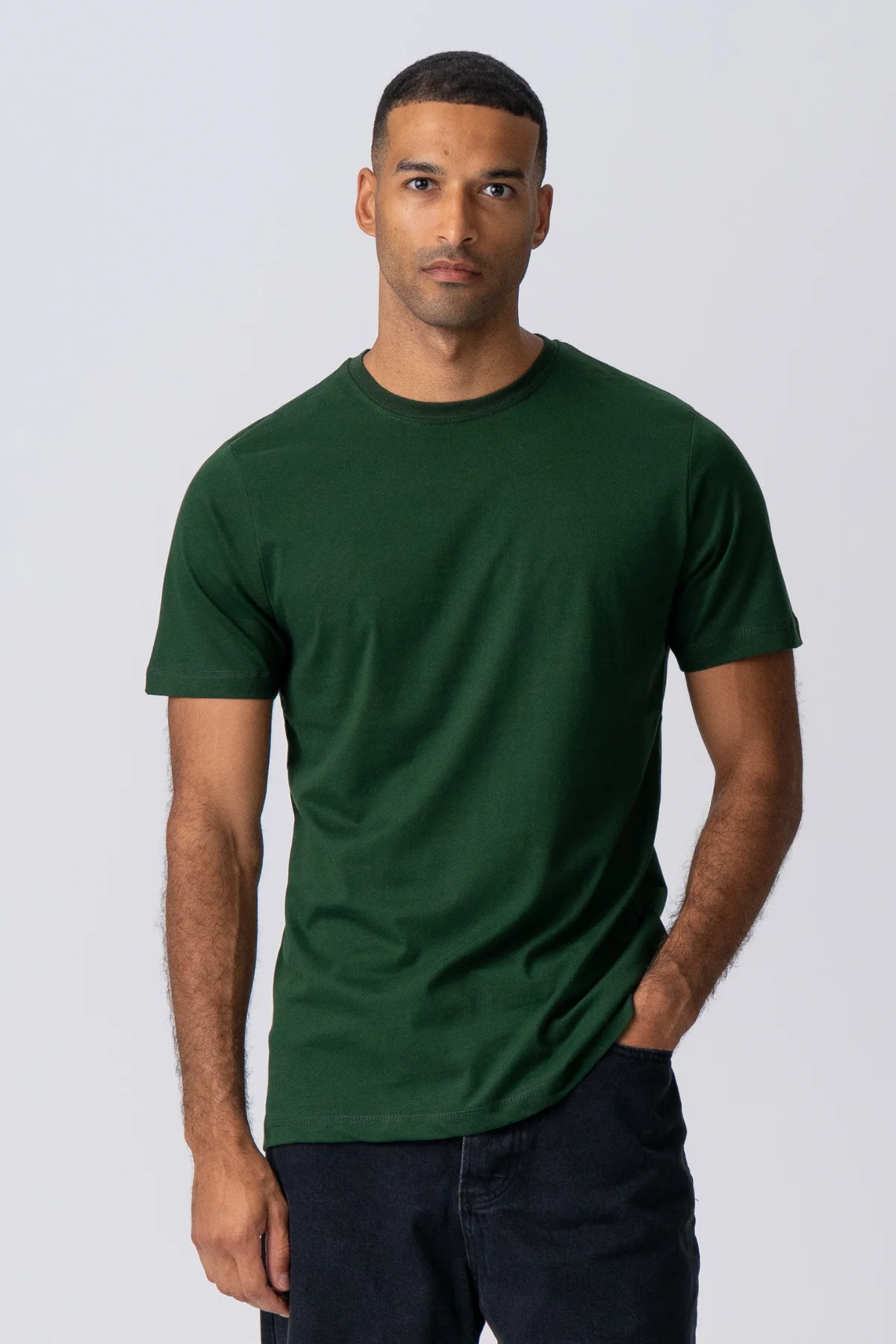 Basic Camiseta - Verde oscuro - Imagen 3
