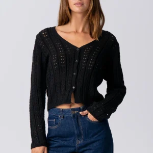 Virginia Knit Cardigan - Negro