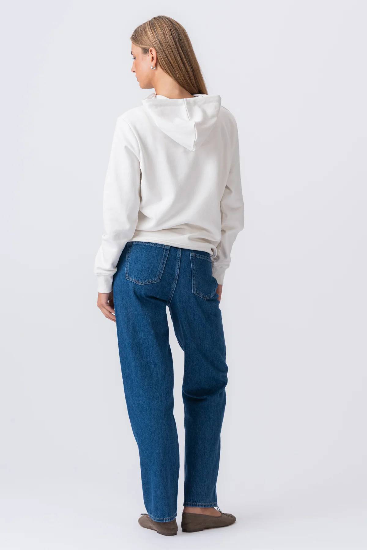 Sudadera sudadera con sudadera - beige - Imagen 3