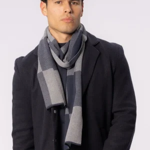 Bufanda - marina a cuadros - hombres