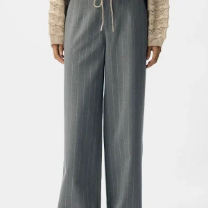 Lisa Wide Pant AOP - Melange de gris medio