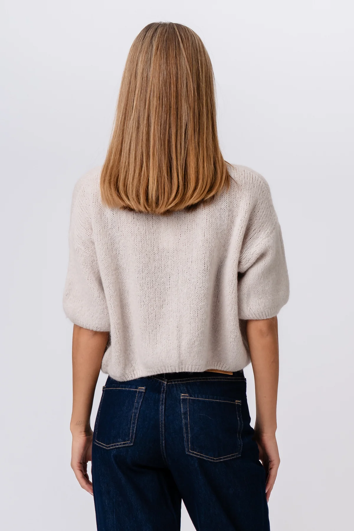 Punto Mary de manga corta - Beige - Imagen 7