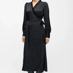 Vestido de chile envoltura - negro