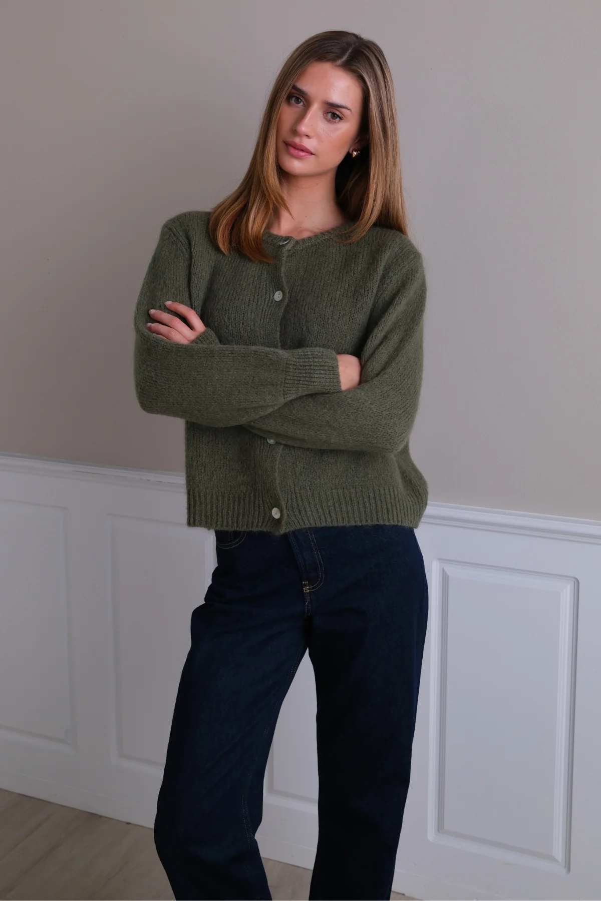 Cárdigan Anna - Verde oscuro - Imagen 3