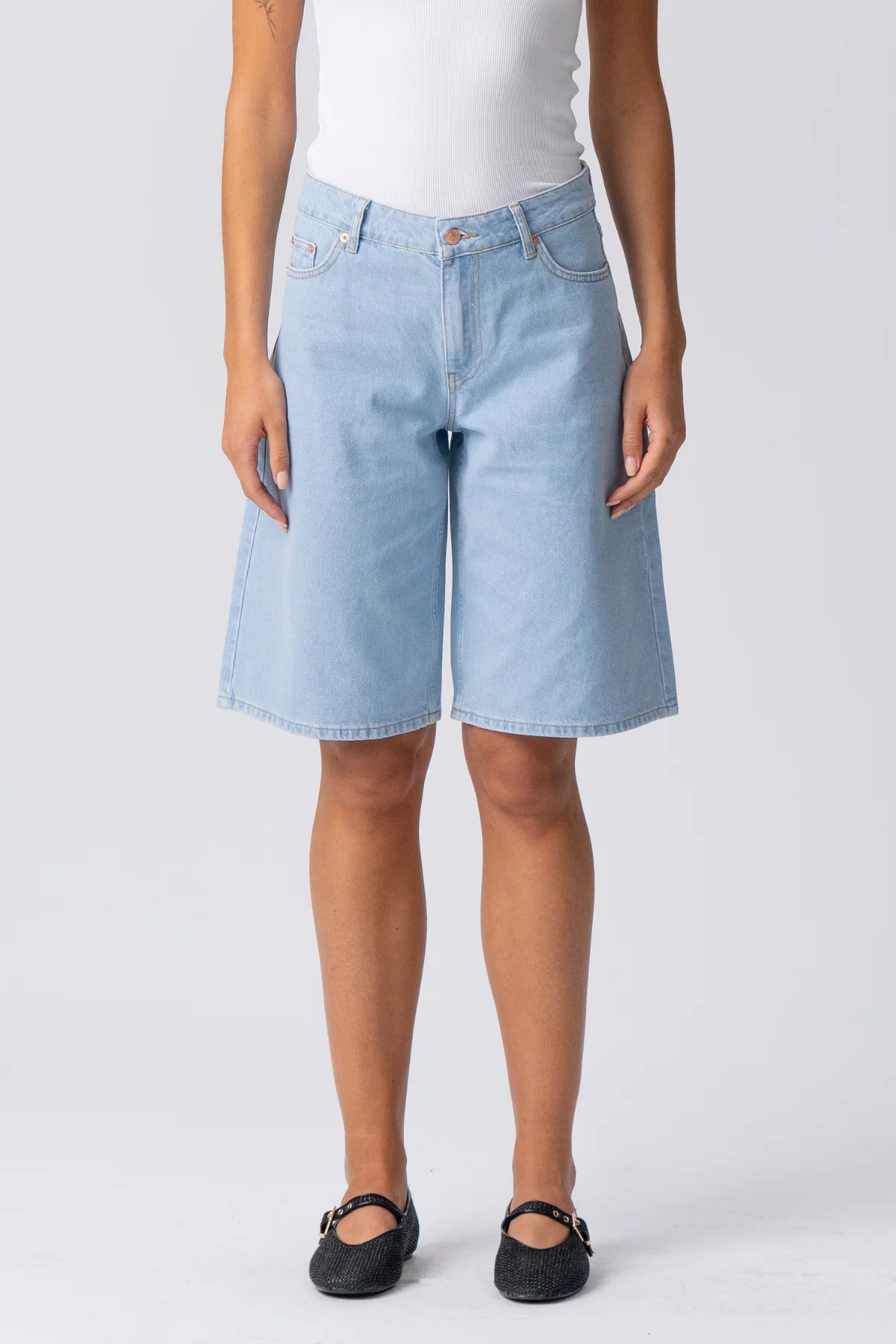 Denim Jorts - mezclilla azul claro - Imagen 4