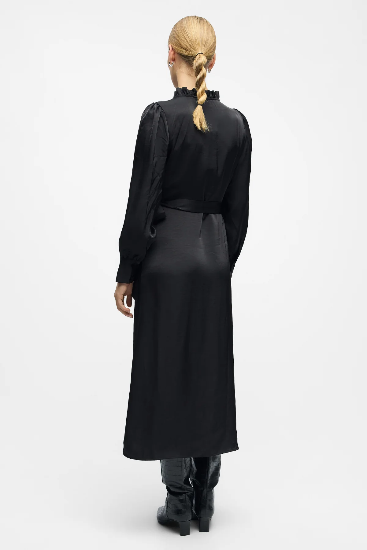 Vestido de chile envoltura - negro - Imagen 4