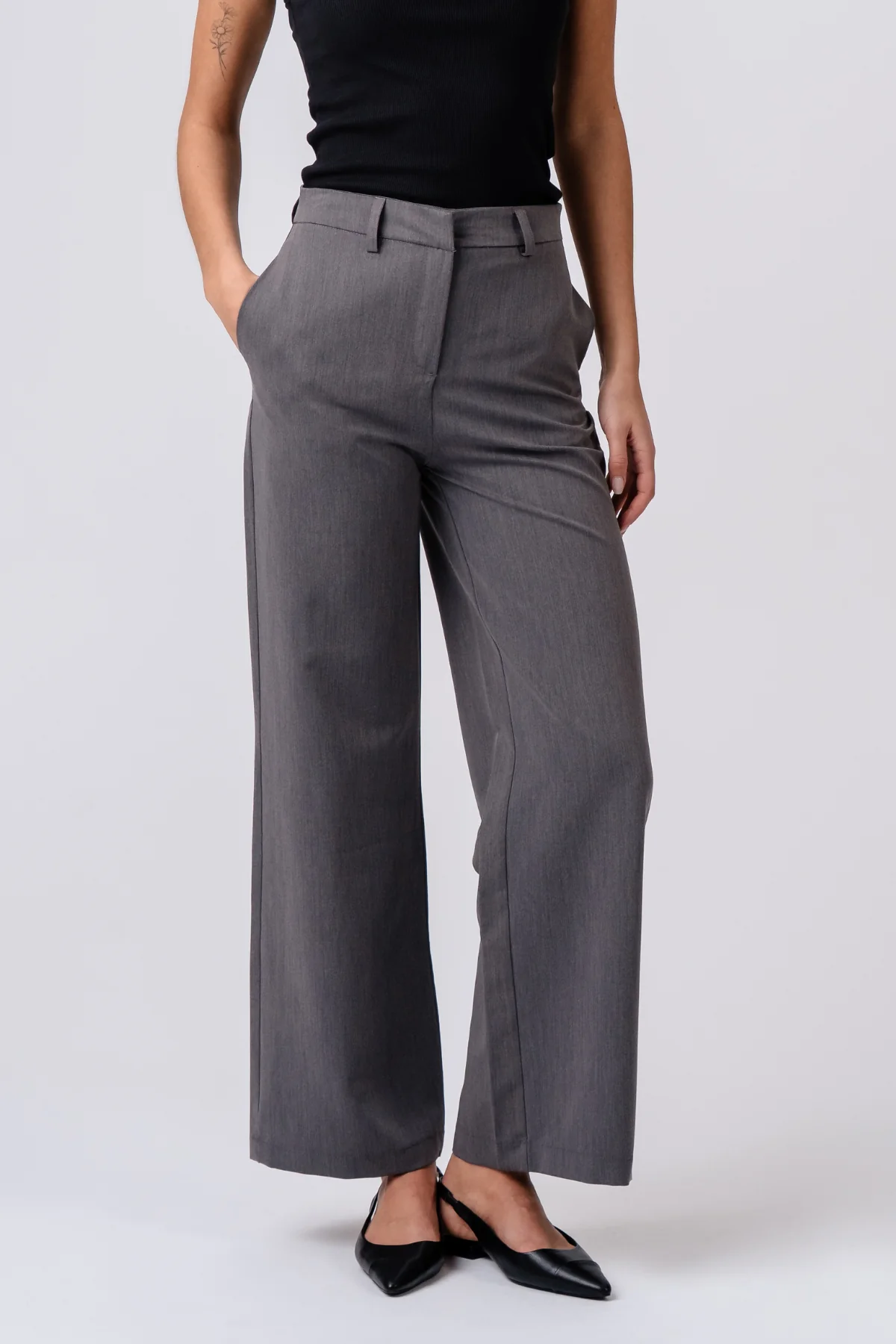 rosalía ancho Pants - Gris