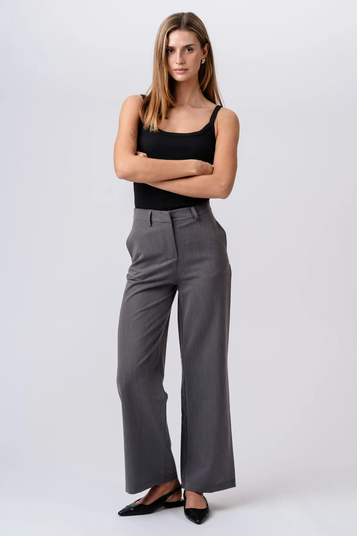 rosalía ancho Pants - Gris - Imagen 5