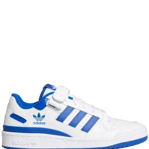 N373O Tenis Adidas Forum Low White Royal Blue azul