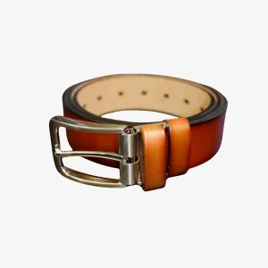 Cinturón Berlin de piel - Marrón