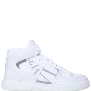 N373O VALENTINO GARAVANI
VL7N logo-embellished grained-leather and mesh high-top trainers