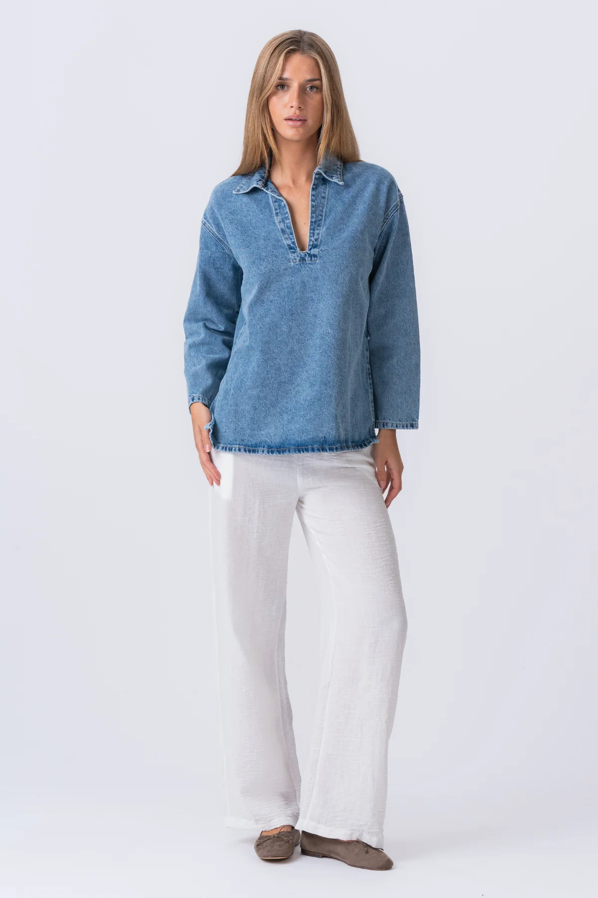 Cassia Denim Shirt - Azul claro - Imagen 5