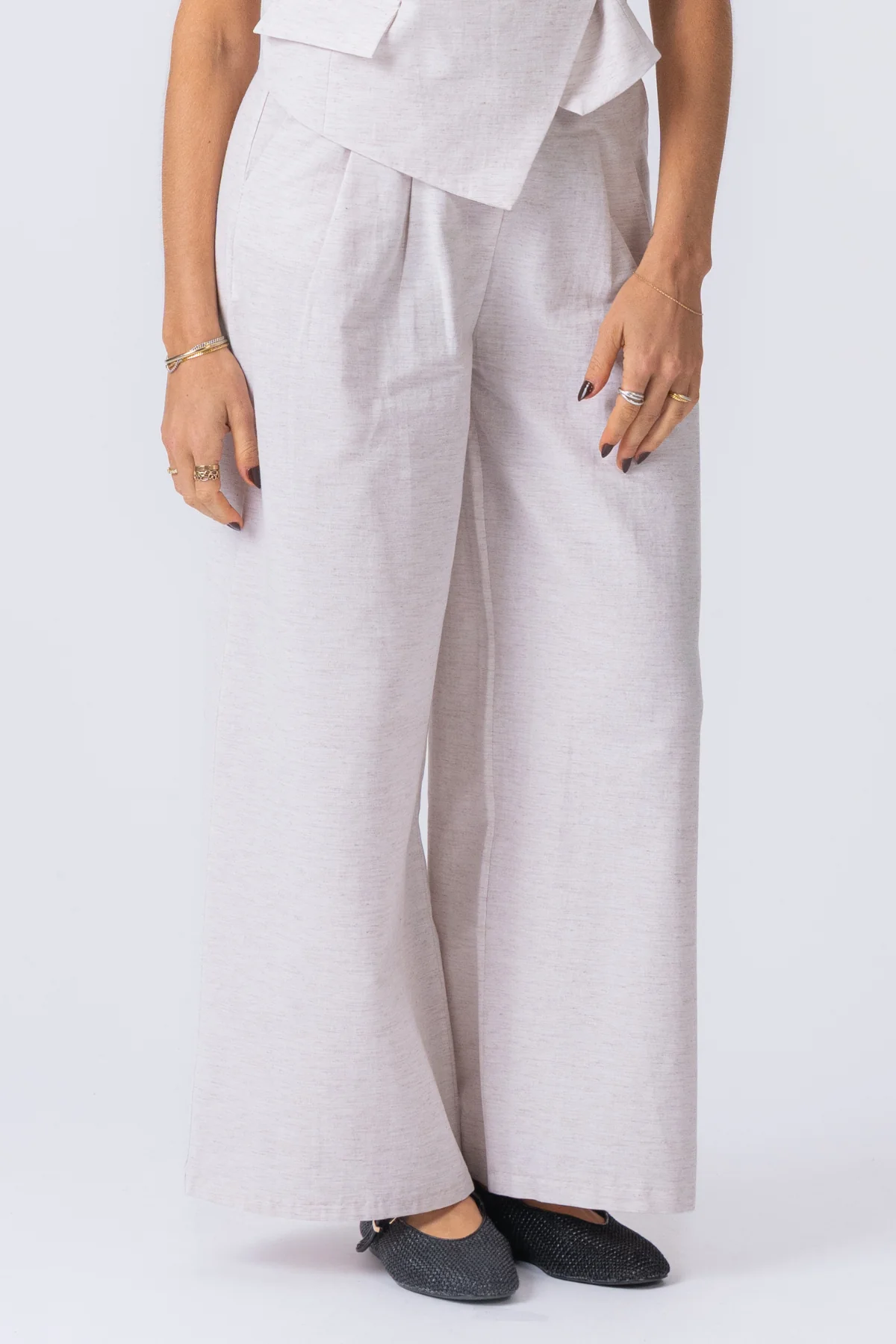 Melissa amplia Pants - Gris claro