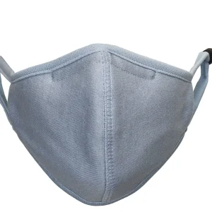 Máscara de polvo de 3 capas: azul claro (algodón orgánico)