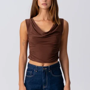 ELISA Waterfall Top - Brown
