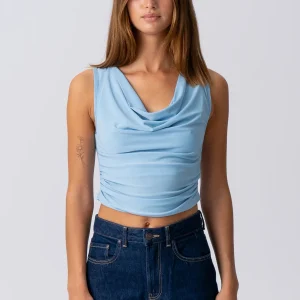 ELISA Waterfall Top - Azul claro