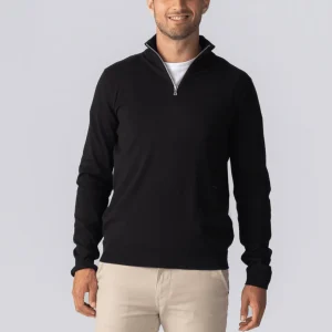 Jersey Media Cremallera - Negro