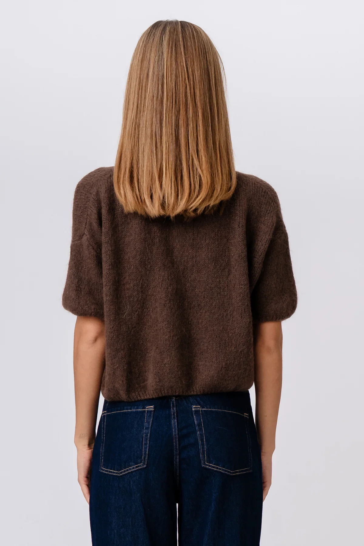Punto Mary de manga corta - Marrón - Imagen 7