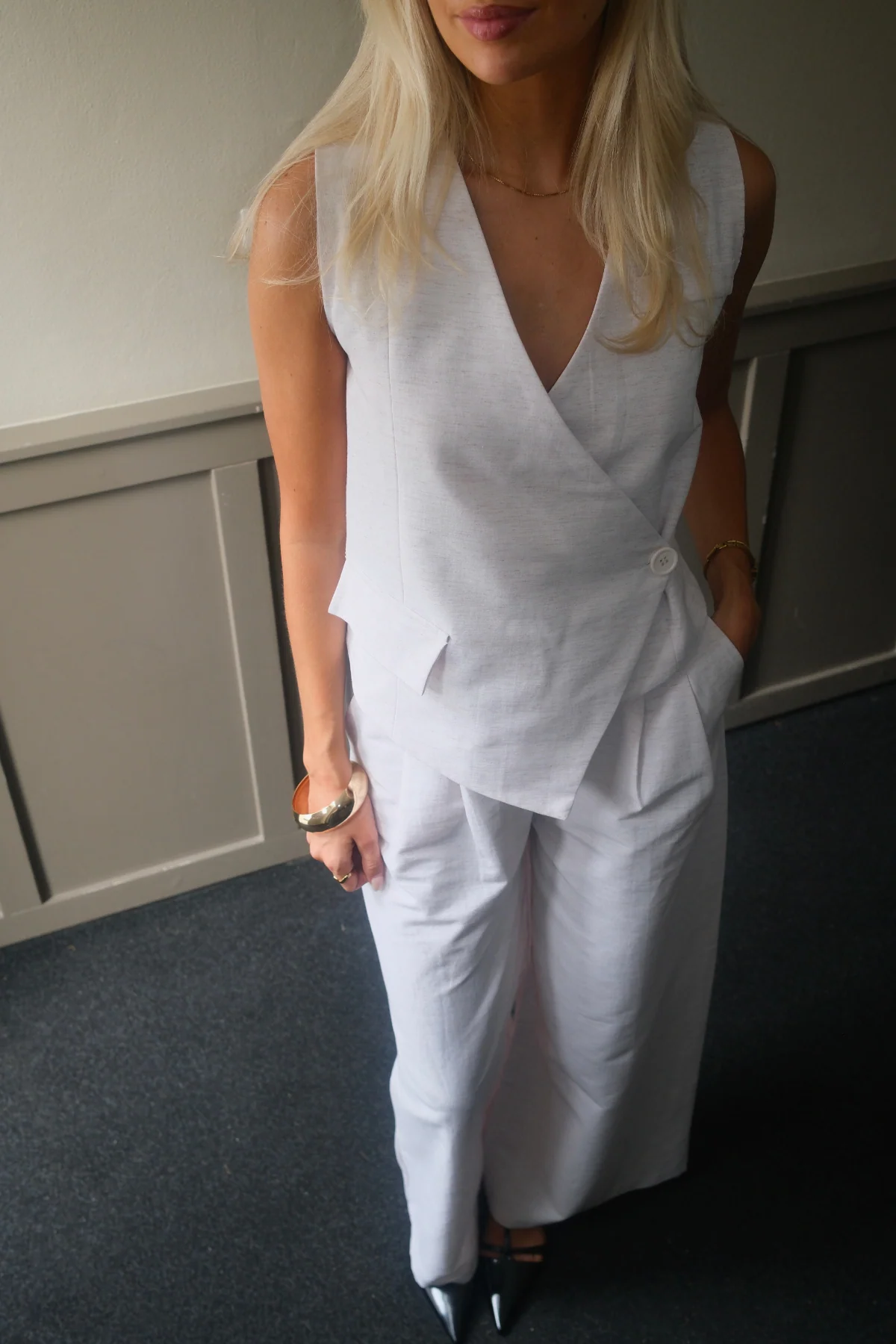 Melissa amplia Pants - Gris claro - Imagen 3