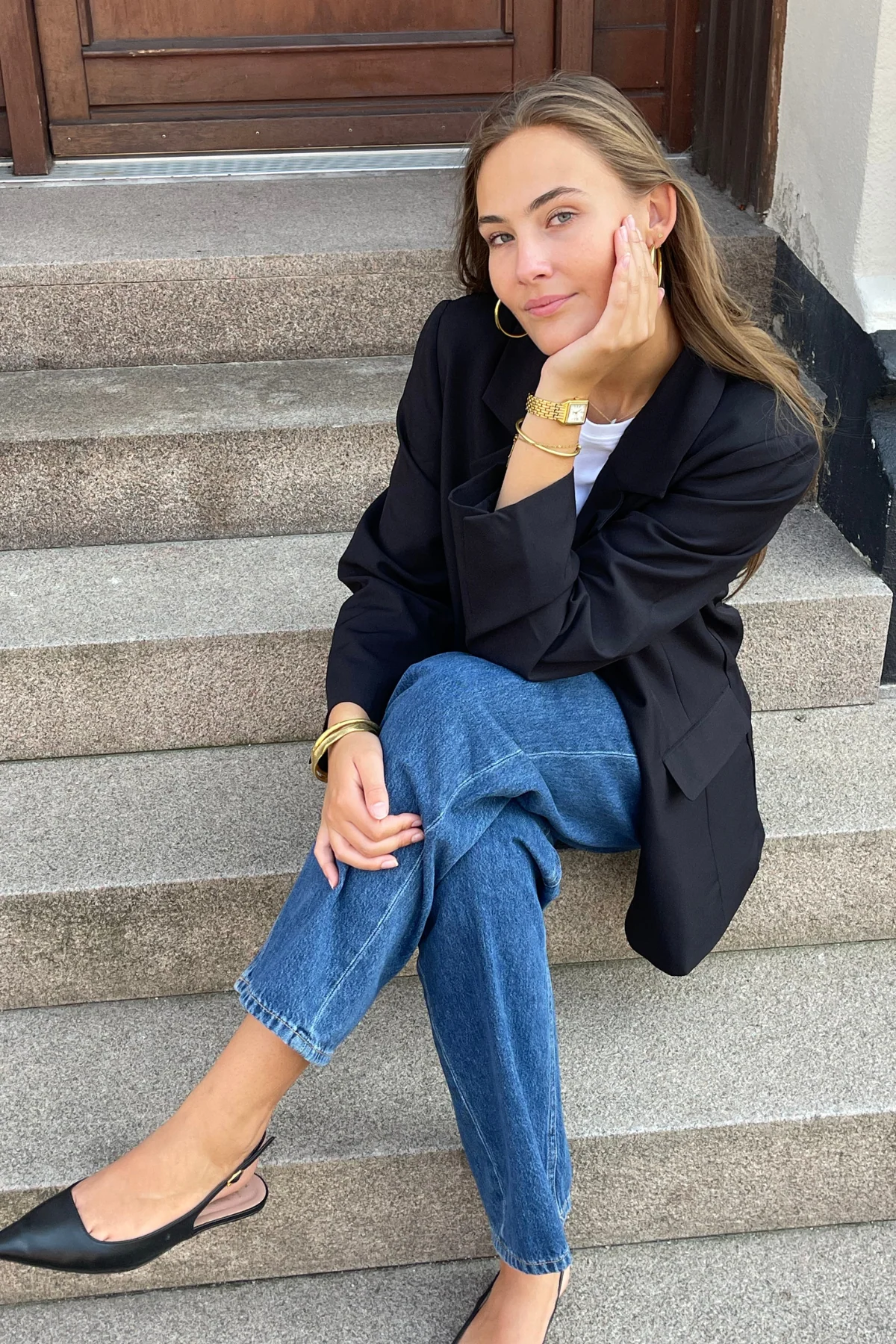 Blazer de gran tamaño - Negro - Imagen 5