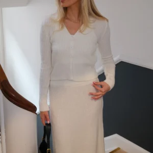 Blusa De Punto Nova Tie - Blanco