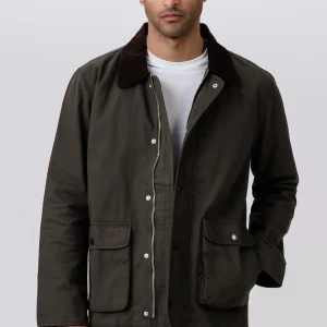 Chaqueta de sarga - Oliva oscura