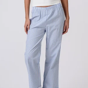 Layla rayado Pants - Azul claro
