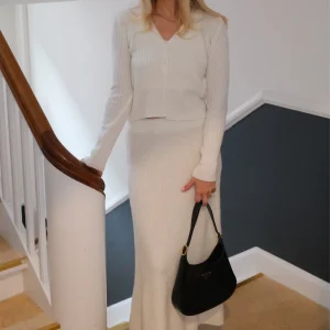 Falda de punto Nova - Blanco