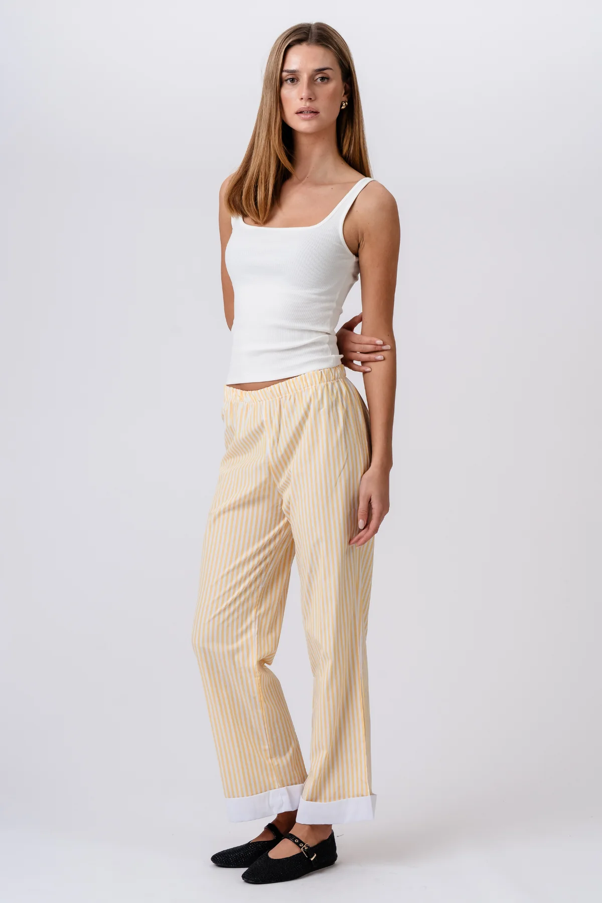 Layla rayado Pants - Amarillo - Imagen 5