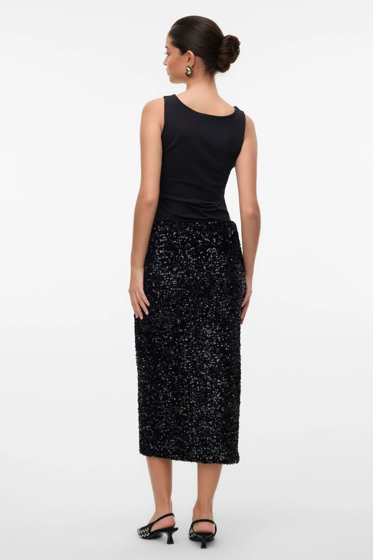 Falda de Halia - lentejuelas negras - Imagen 5
