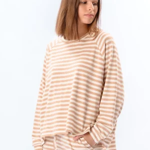 Manga larga a rayas Regular Fit - Beige