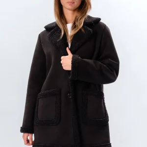 Abrigo Shearling - Negro