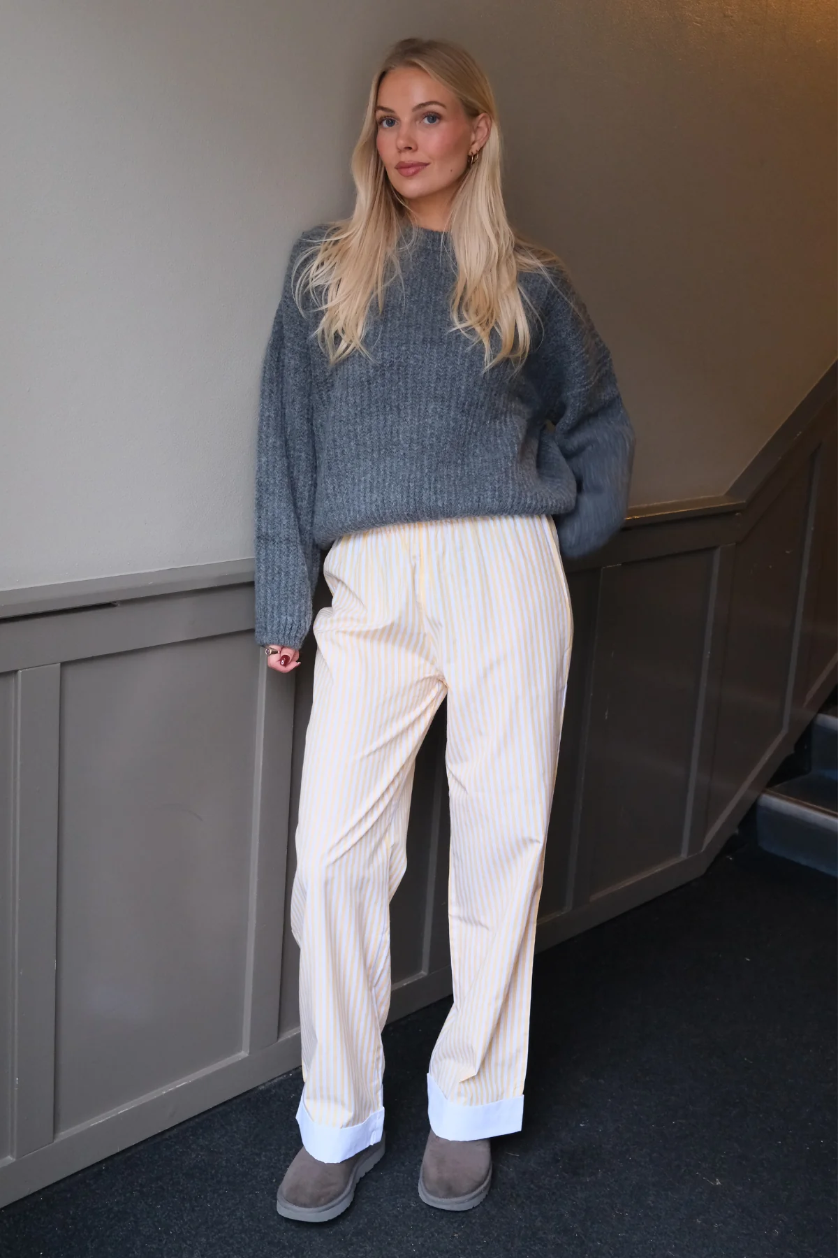 Layla rayado Pants - Amarillo - Imagen 4