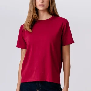 Camiseta Leah Loose - Borgoña