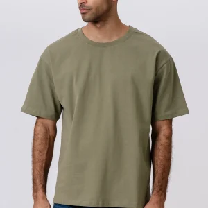 Camiseta Heavy Boxfit - Oliva