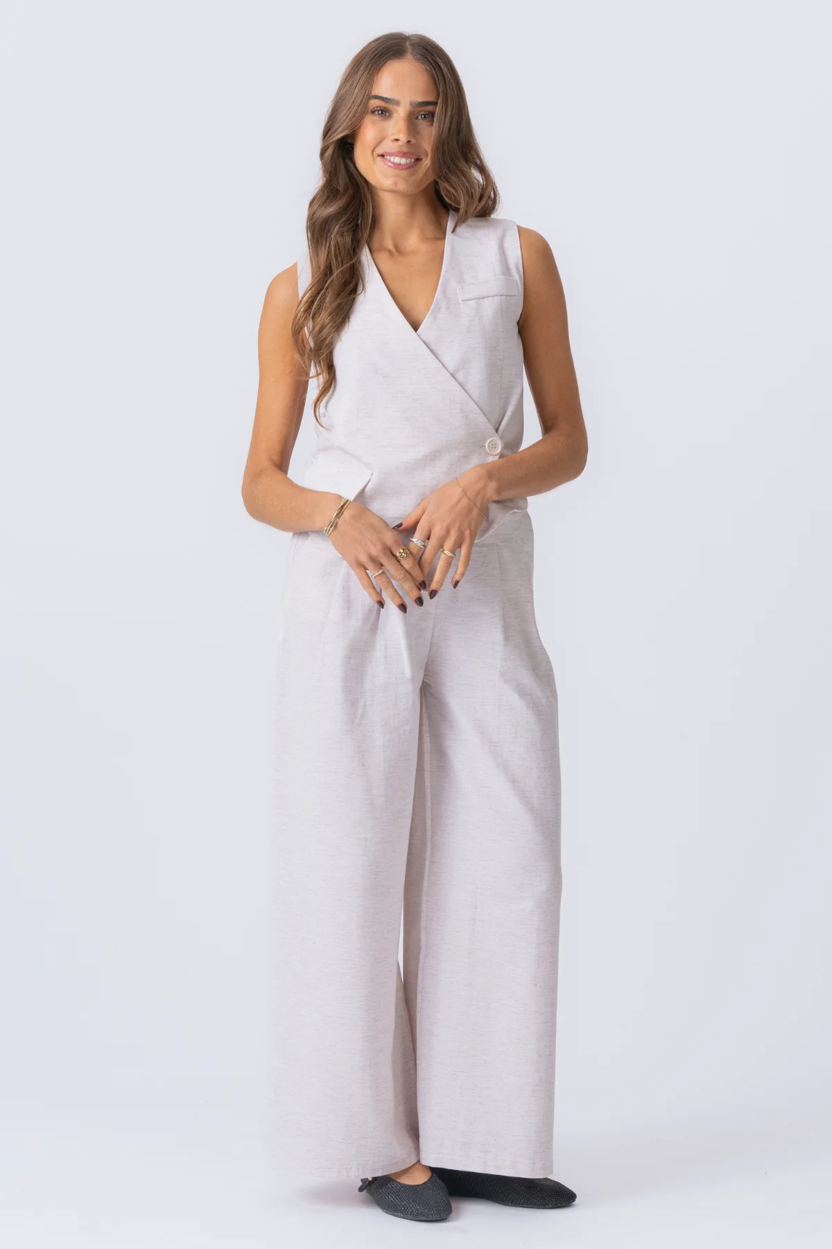 Melissa amplia Pants - Gris claro - Imagen 4