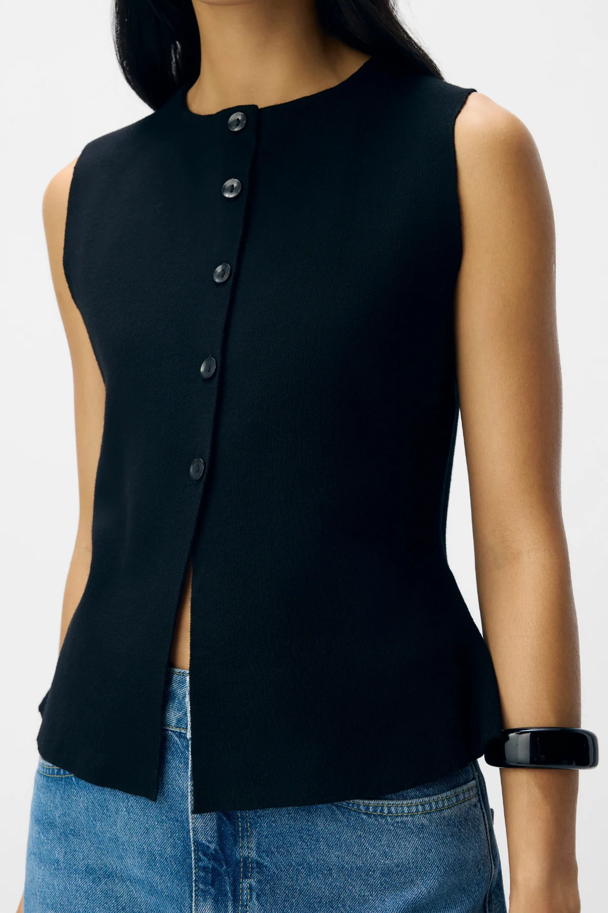 Reynard Knit Vest - Negro - Imagen 3
