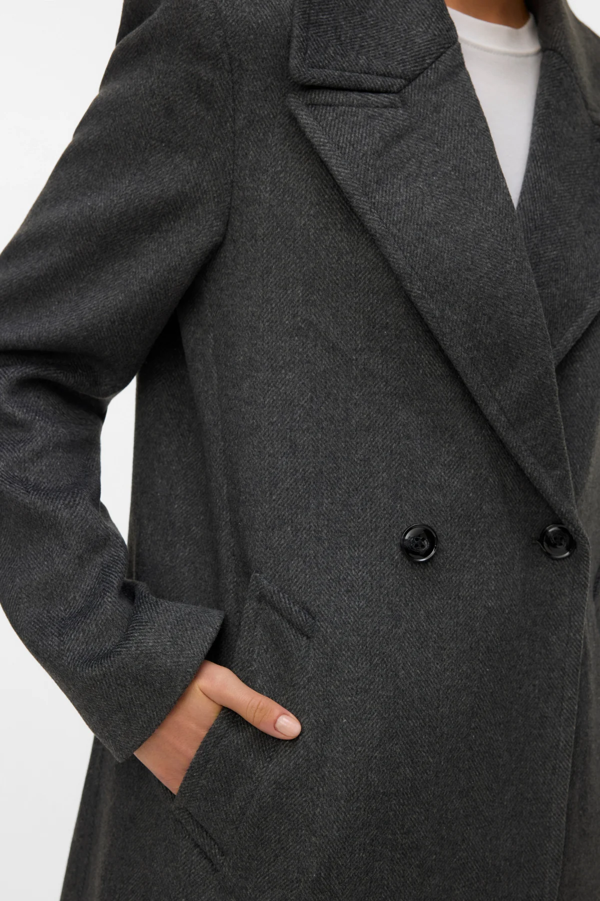 Garner Long Coat - Melange de gris medio - Imagen 3