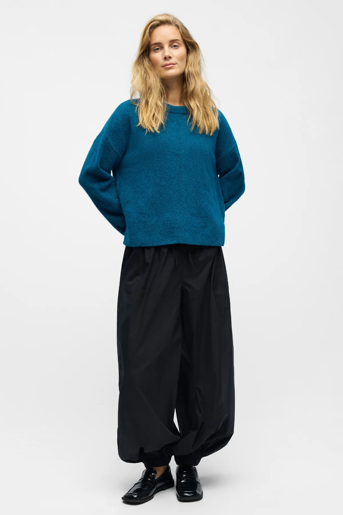 Juno O -cuello Knit - Legion Blue Melange - Imagen 3