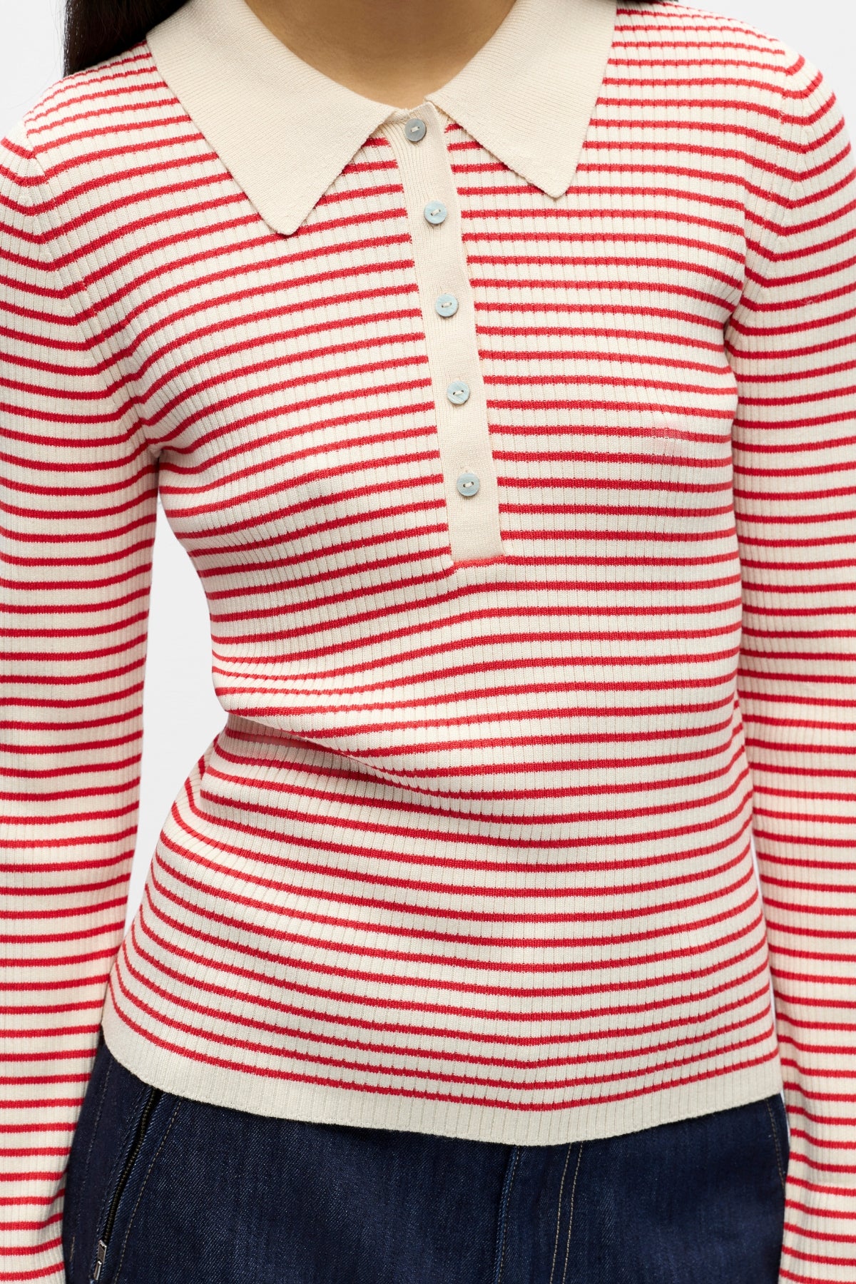 Jersey de punto Kelly Polo - Birch Poinsettia - Imagen 3