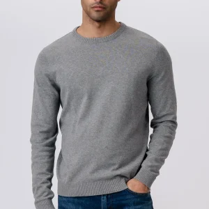 Jersey Cuello Redondo - Gris Melange