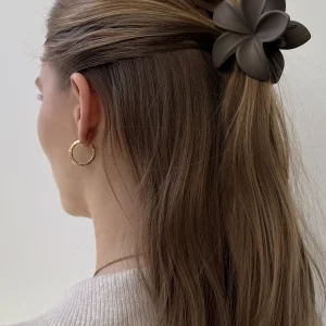 Central de pelo de la flor - marrón