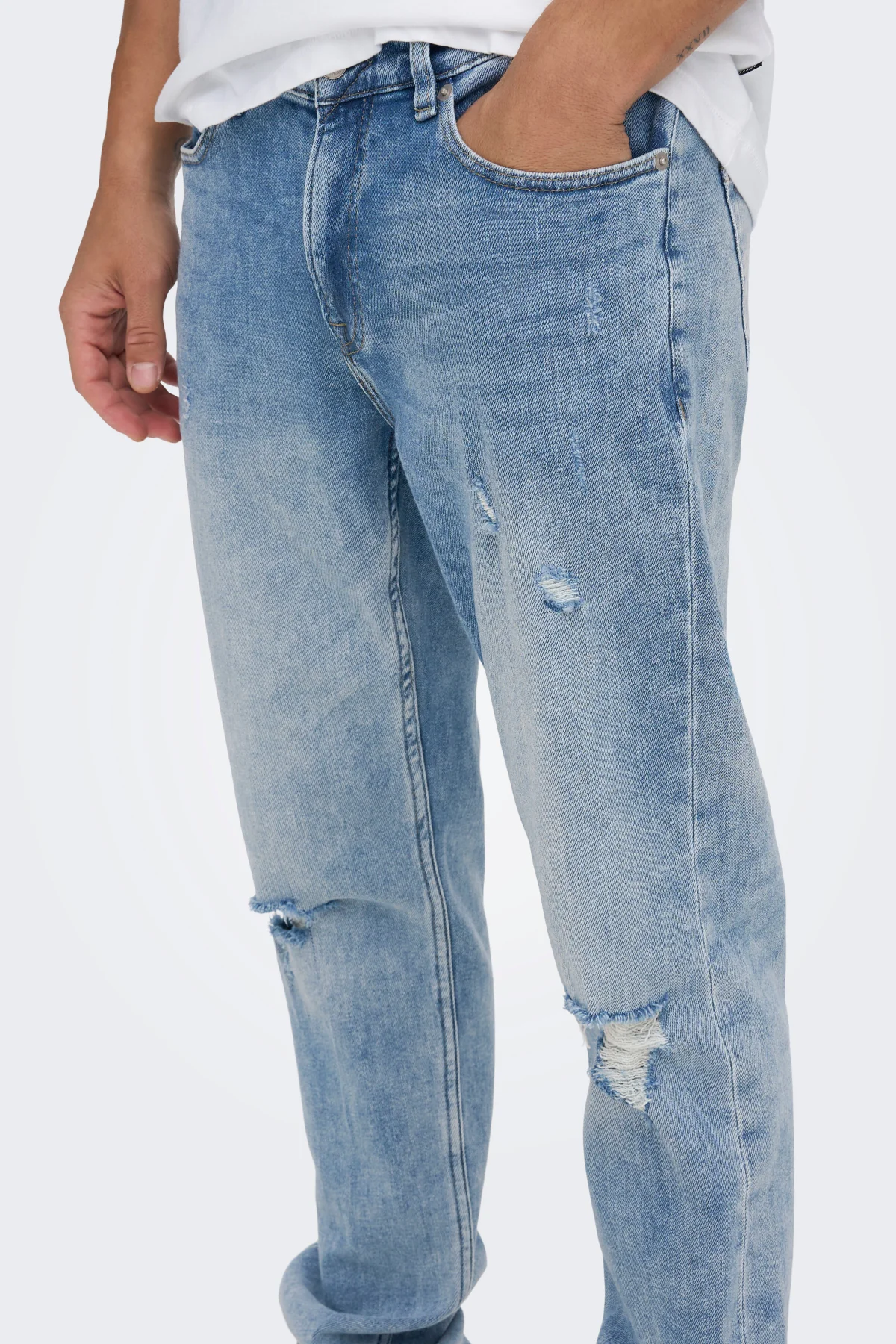 Weft Reg Blue Jeans - Denim azul - Imagen 4