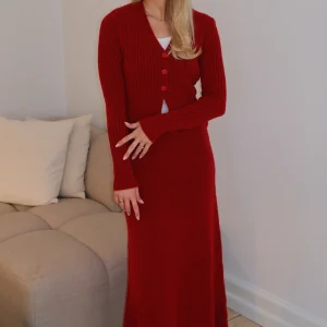 Falda de punto Nova - Rojo