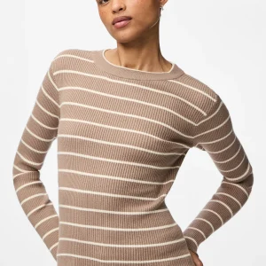 Mira New O-cuello de punto - Greige/Birch