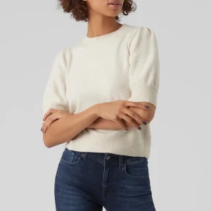 Jersey Doffy con cuello redondo - Birch Melange