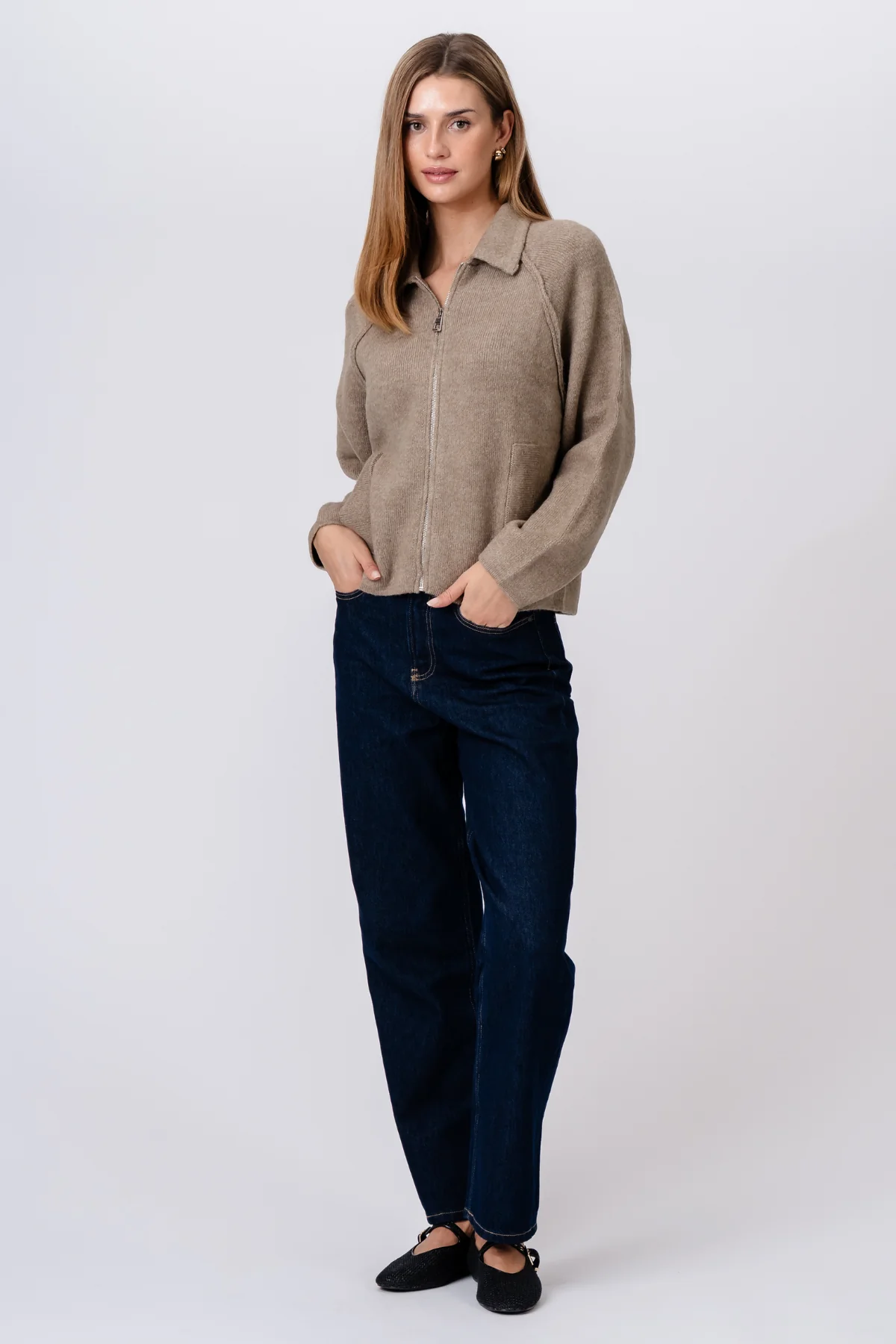 Cremallera de punto Selma - Beige - Imagen 4