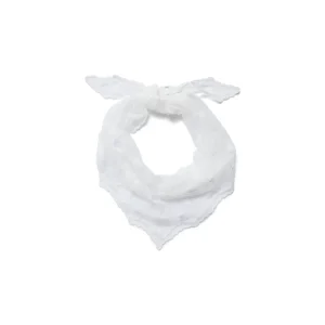 Bufanda Triangular De Encaje Silja - Blanco