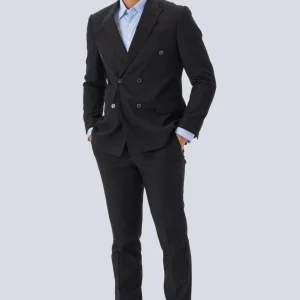 Premium Traje de doble pecho (negro)