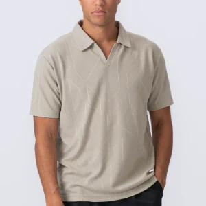 Atlas Textured Polo - Khaki